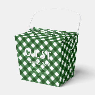 Chex 16-CHRISTMAS GREEN-PARTY FAVOR BOX, take out Favour Box