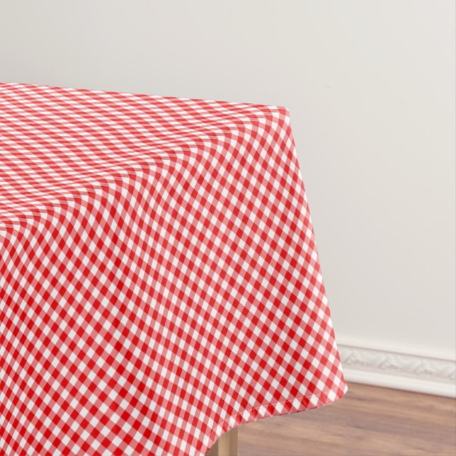 CHEX 5-RED-COTTON TABLECLOTH 52x70in (In Situ)