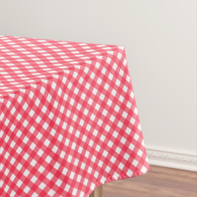 CHEX 7-WATERMELON RED-COTTON TABLECLOTH 60x104in (In Situ)