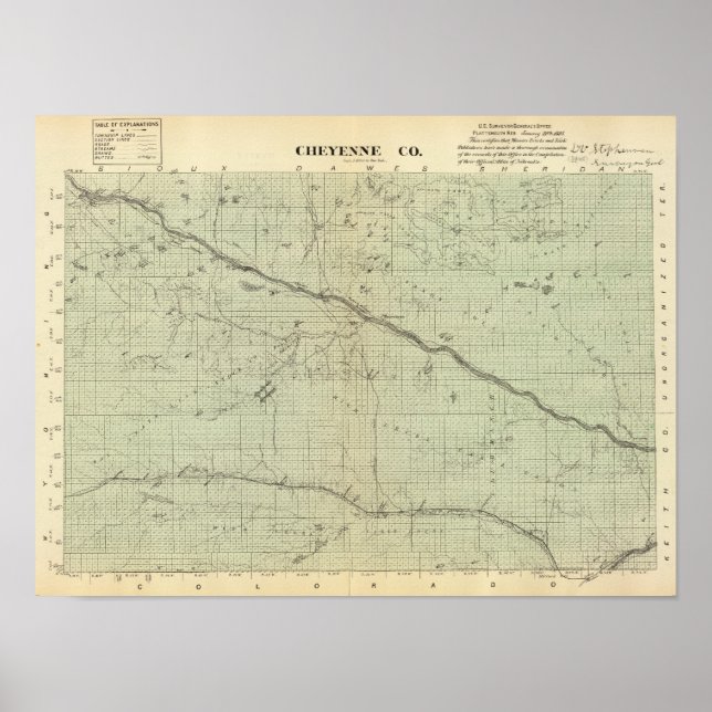 Cheyenne County, Nebraska Poster (Front)