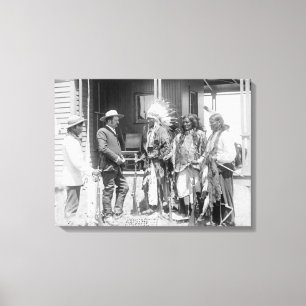 Cheyenne Men Converse with White Canvas Print