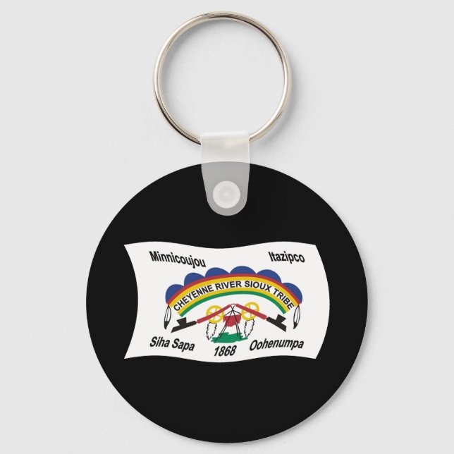 Cheyenne River Sioux Flag Keychain (Front)