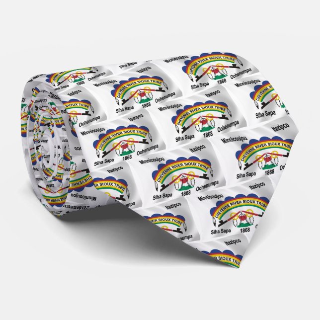 Cheyenne River Sioux Flag Tie (Rolled)