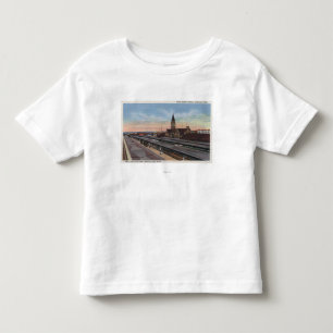 Cheyenne, WY - Union Pacific Railroad Station Toddler T-Shirt