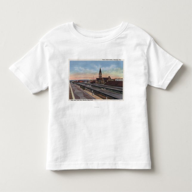 Cheyenne, WY - Union Pacific Railroad Station Toddler T-Shirt (Front)