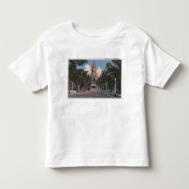 Cheyenne, WY - View of State Capitol and Drivewa Toddler T-Shirt (Front)