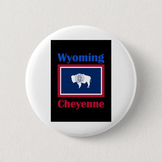 Cheyenne Wyoming 6 Cm Round Badge (Front)