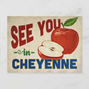 Cheyenne Wyoming Apple - Vintage Travel Postcard