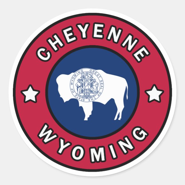 Cheyenne Wyoming Classic Round Sticker (Front)