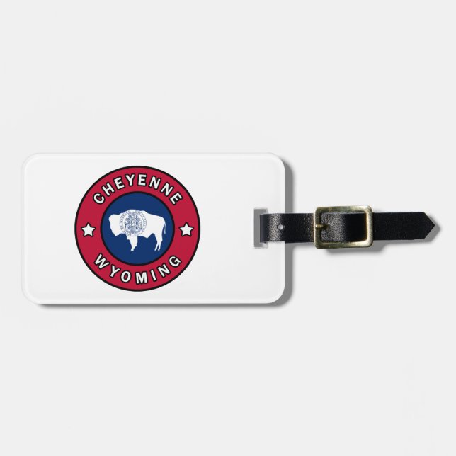 Cheyenne Wyoming Luggage Tag (Front Horizontal)