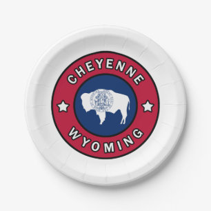 Cheyenne Wyoming Paper Plate