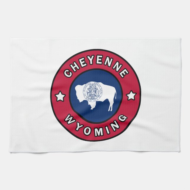 Cheyenne Wyoming Tea Towel (Horizontal)