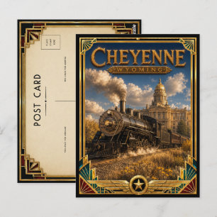Cheyenne Wyoming Vintage Art Deco Golden Age Postcard