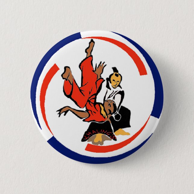 Chi in Aikido 6 Cm Round Badge (Front)
