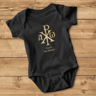 Chi Rho Christogram Baby Bodysuit
