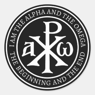 Chi Rho Christogram Classic Round Sticker