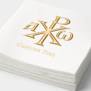 Chi Rho Christogram Foil Napkins