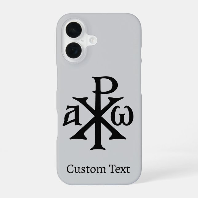 Chi Rho Christogram iPhone 16 Case (Back)