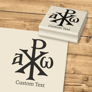 Chi Rho Christogram Rubber Stamp