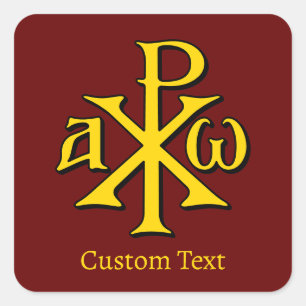 Chi Rho Christogram Square Sticker