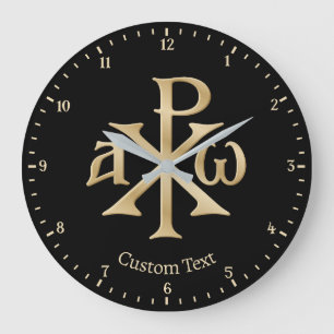 Chi Rho Christogram Wall Clock