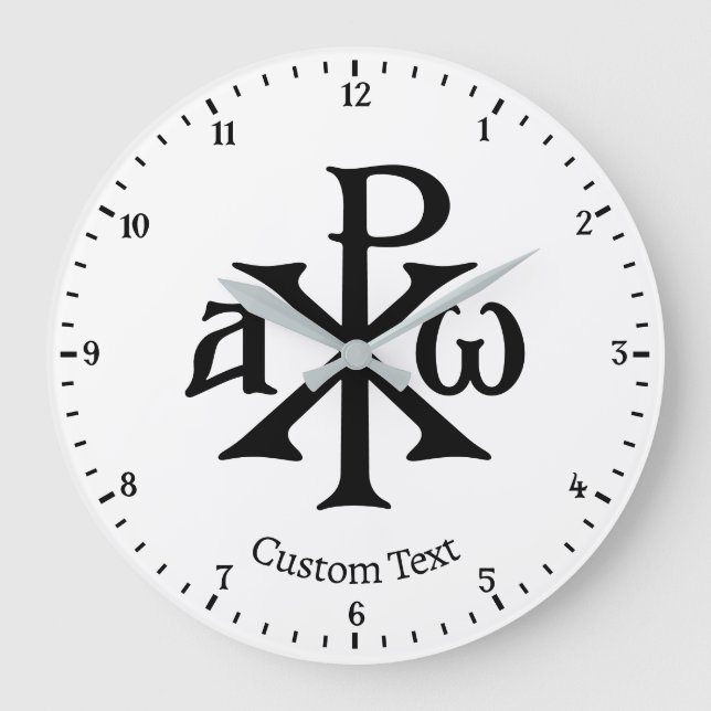 Chi Rho Christogram Wall Clock (Front)