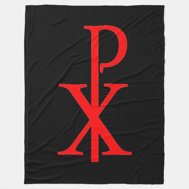 CHI RHO CRUCIFIX Fleece Blanket (Front)