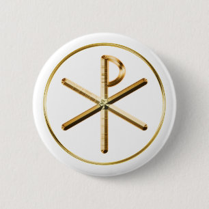 Chi-Rho glow 6 Cm Round Badge
