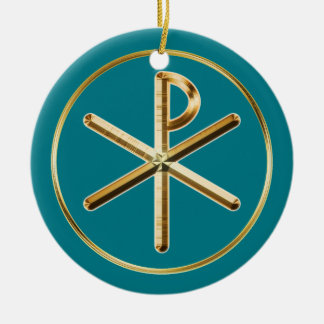 Chi-Rho glow Ceramic Tree Decoration