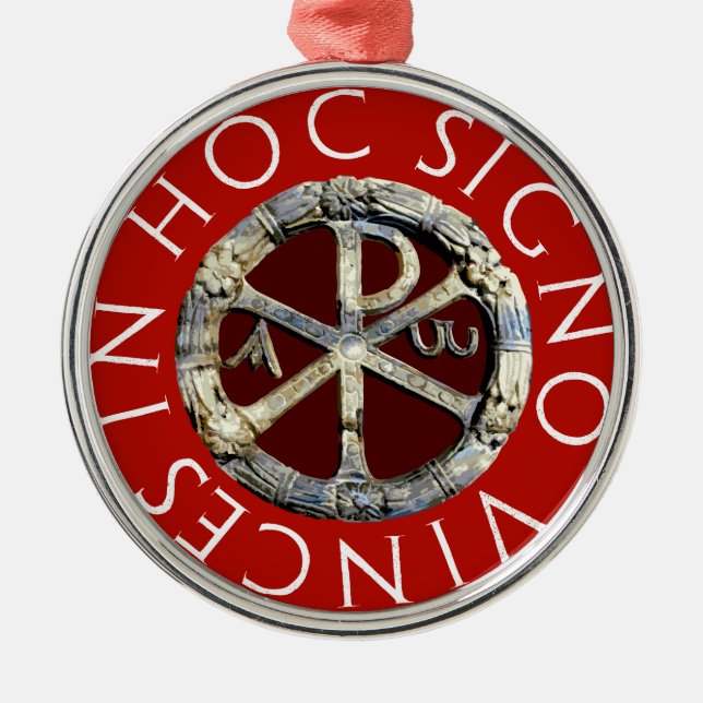 Chi-Rho Metal Tree Decoration (Front)