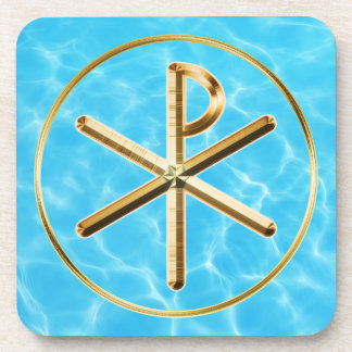 Chi-rho symbol coaster