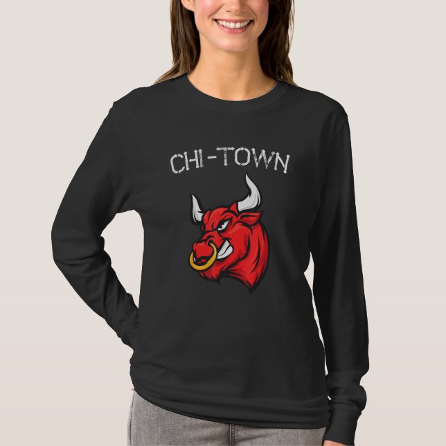 Chi Town Bull Chicago Fans Basketball 23 For Men W T-Shirt (Front)