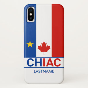 Chiac Acadian Canadian Flag Personalise Case-Mate iPhone Case