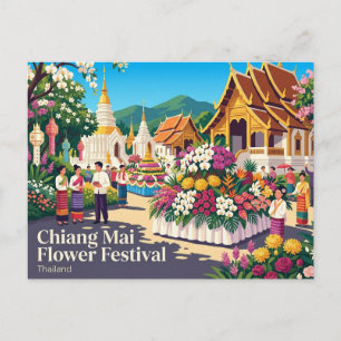 Chiang Mai Flower Festival Thailand Postcard