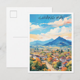 Chiang Mai Thailand Art Travel  Postcard