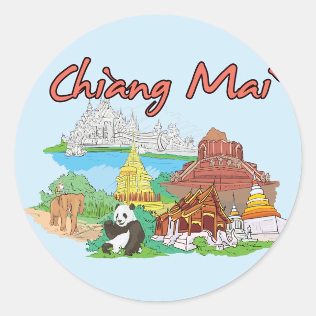 Chiang Mai, Thailand Classic Round Sticker (Front)