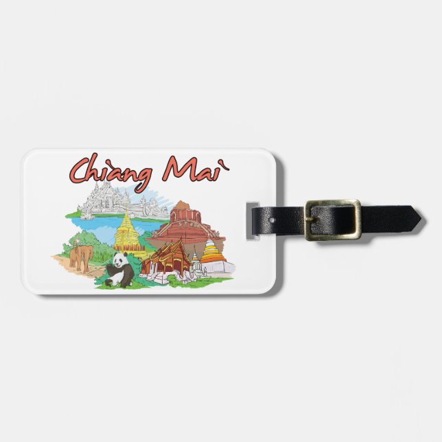 Chiang Mai, Thailand Luggage Tag (Front Horizontal)