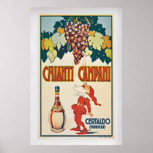 Chianti Campani Vintage Wine Advertising Poster 1
