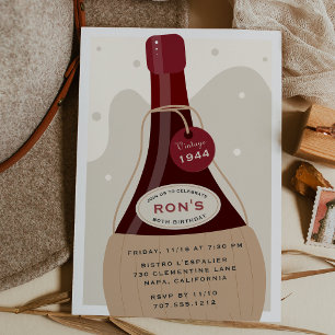 Chianti Classico   Italian Wine Milestone Birthday Invitation