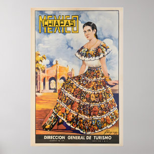 Chiapas Art Mexico Travel Poster Mexican Print