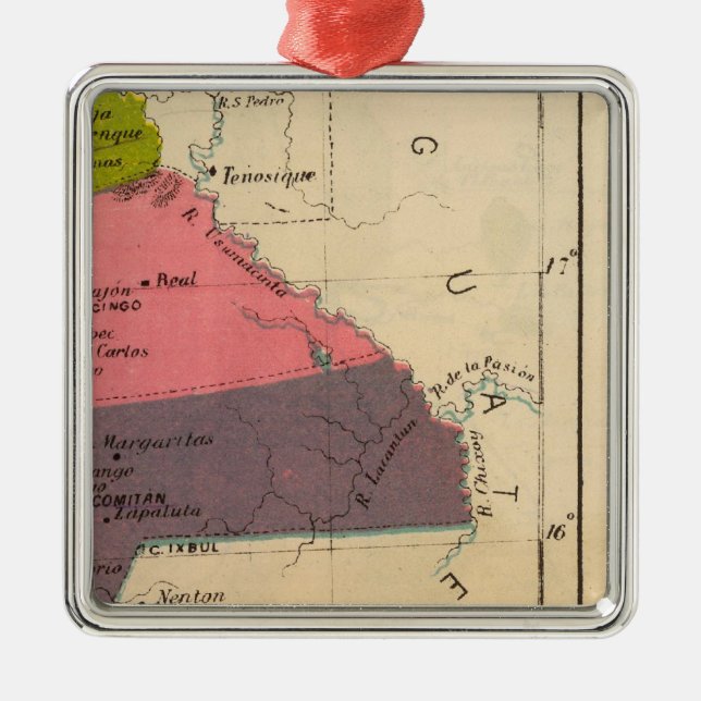 Chiapas, Mexico 2 Metal Tree Decoration (Front)