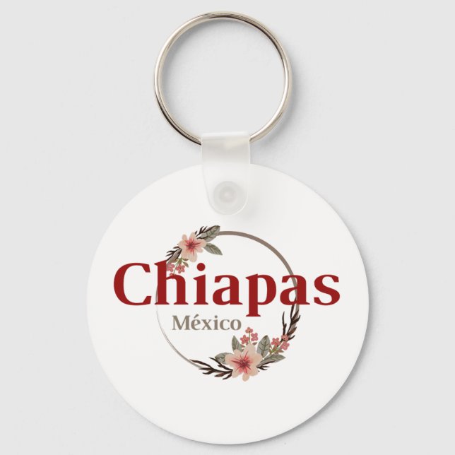 Chiapas Mexico Travel Destination Bridesmaid  Key Ring (Front)