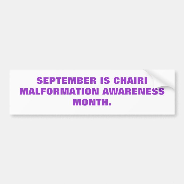 CHIARI AWARENESS BUMPER STICKER (Front)