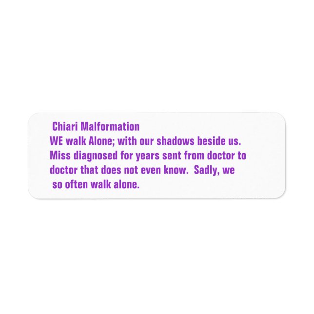 Chiari Malformation Awareness (Front)