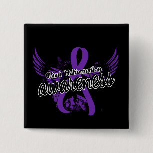 Chiari Malformation Awareness 16 15 Cm Square Badge