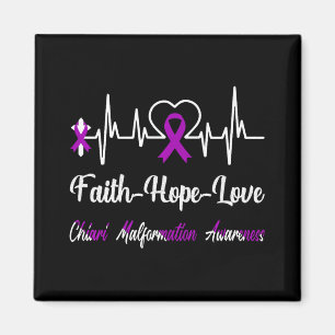 Chiari Malformation Awareness Heartbeat Christian  Magnet