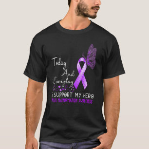 Chiari Malformation Awareness I Support My Hero Bu T-Shirt