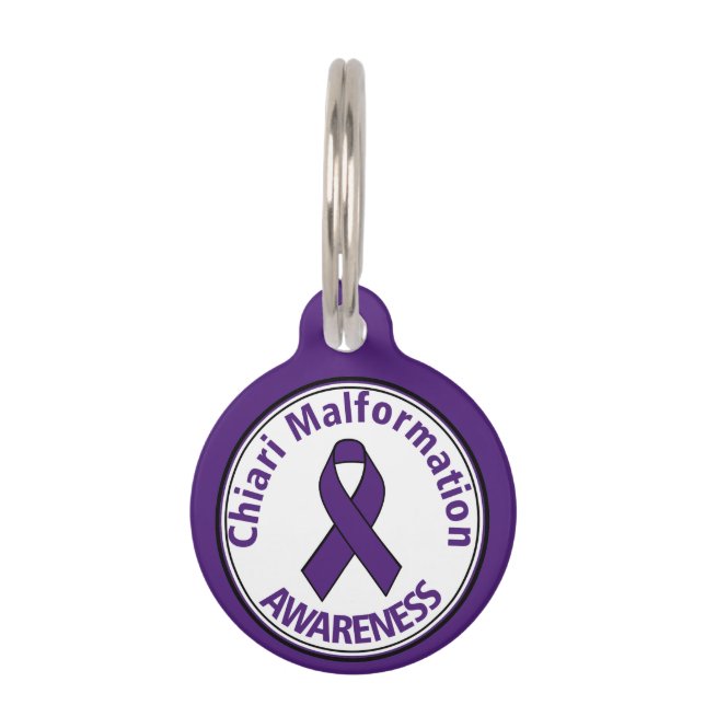 Chiari Malformation Awareness Personalised Pet Tag (Front)