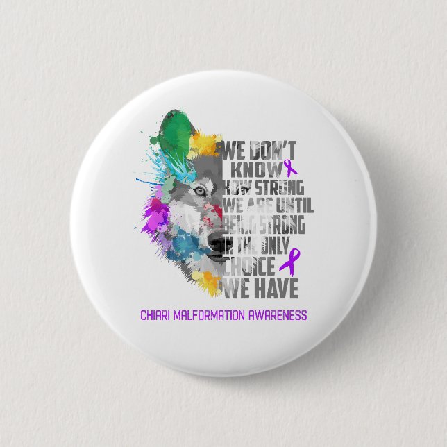 Chiari Malformation Awareness Ribbon Support Gifts 6 Cm Round Badge (Front)
