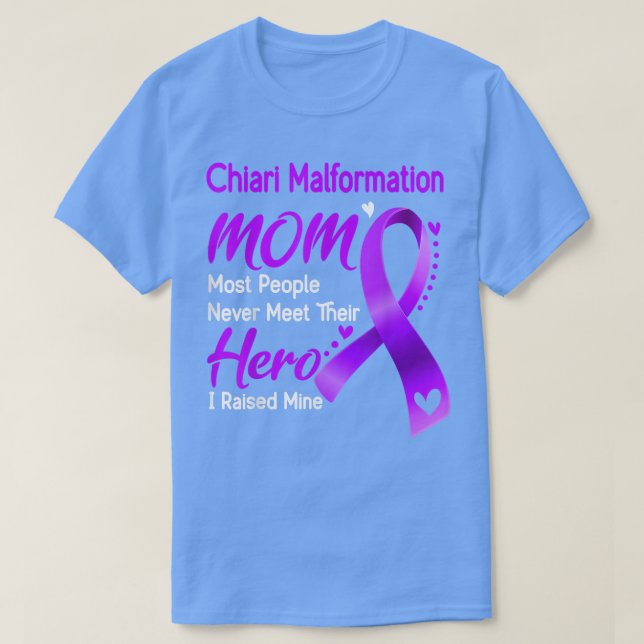 Chiari Malformation Mum I Raised Mine Ribbon Love  T-Shirt (Design Front)